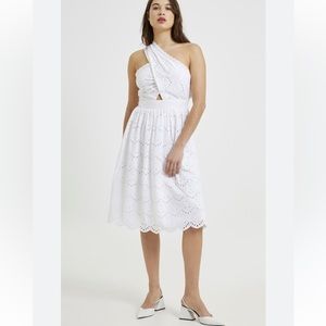 French Connection Appelona One Shoulder Dress in White